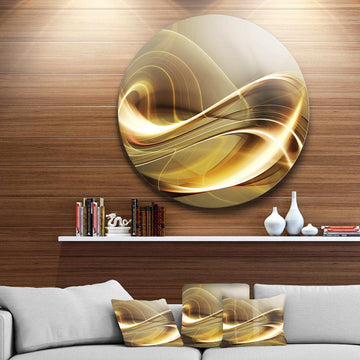 Elegant Modern Sofa - Abstract Circle Metal Wall Decor